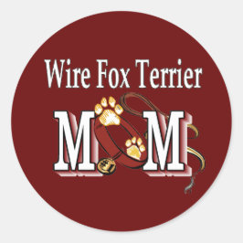 Wire Fox Terrier Mama Geschenke Runder Aufkleber