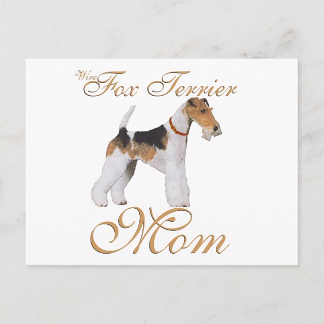 Wire Fox Terrier Muttertag Postkarte (Vorderseite)