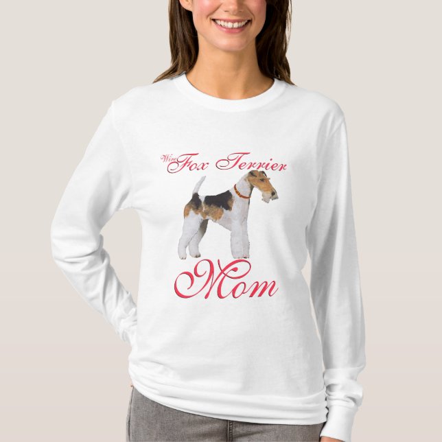 Wire Fox Terrier Muttertag T-Shirt (Vorderseite)