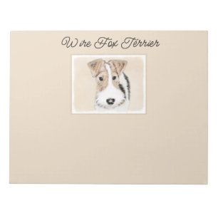 Wire Fox Terrier Painting - Cute Original Dog Art Notizblock