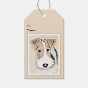Wire Fox Terrier Painting - Niedliche Original Dog Geschenkanhänger