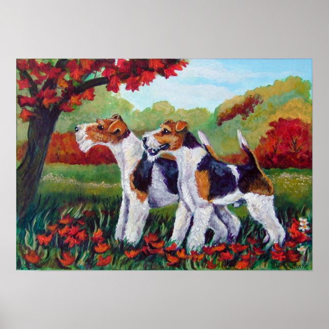 Wire Fox Terrier Print Poster (Vorne)