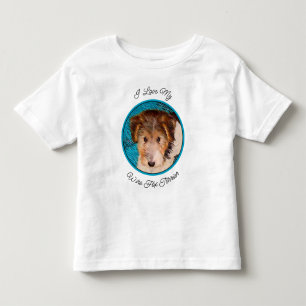 Wire Fox Terrier Puppy Painting - Original Dog Art Kleinkind T-shirt