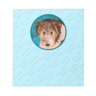 Wire Fox Terrier Puppy Painting - Original Dog Art Notizblock