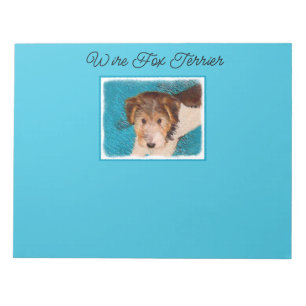 Wire Fox Terrier Puppy Painting - Original Dog Art Notizblock
