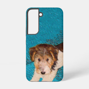 Wire Fox Terrier Puppy Painting - Original Dog Art Samsung Galaxy Hülle