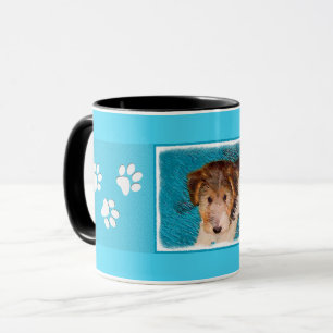 Wire Fox Terrier Puppy Painting - Original Dog Art Tasse