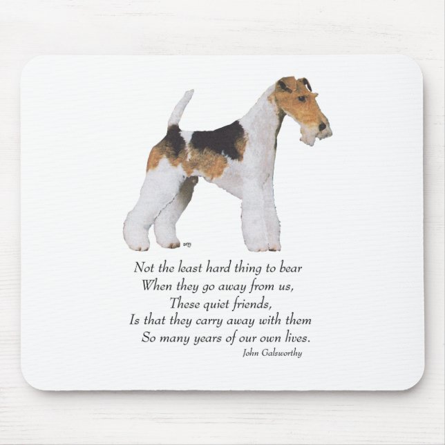 Wire Fox Terrier Rainbow Bridge Mousepad (Vorne)