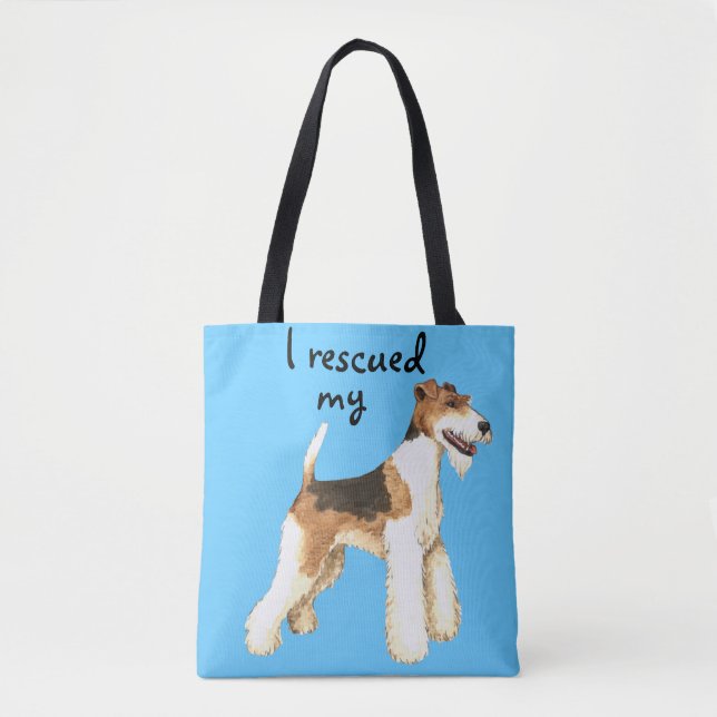 Wire Fox Terrier Rescue Tasche (Vorderseite)