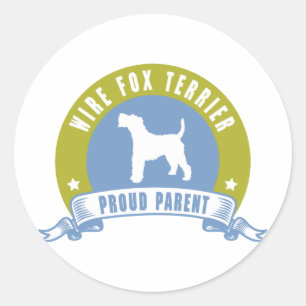Wire Fox Terrier Runder Aufkleber