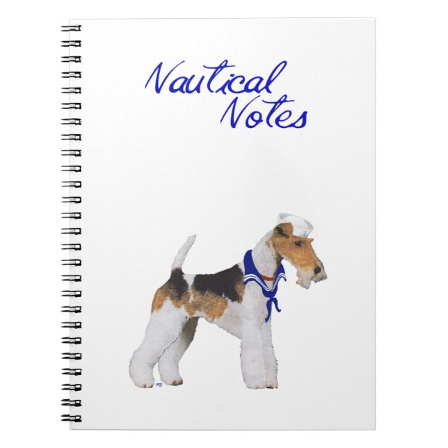 Wire Fox Terrier Sailor Notebook Notizblock (Vorderseite)