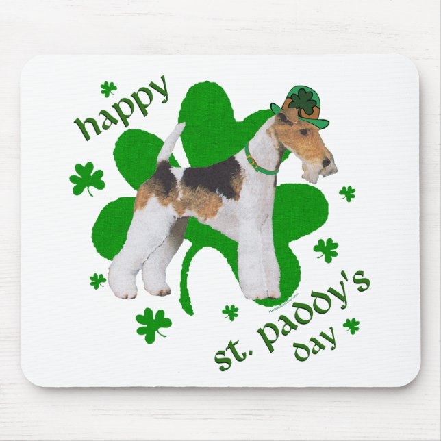 Wire Fox Terrier St Patricks Day Mousepad (Vorne)