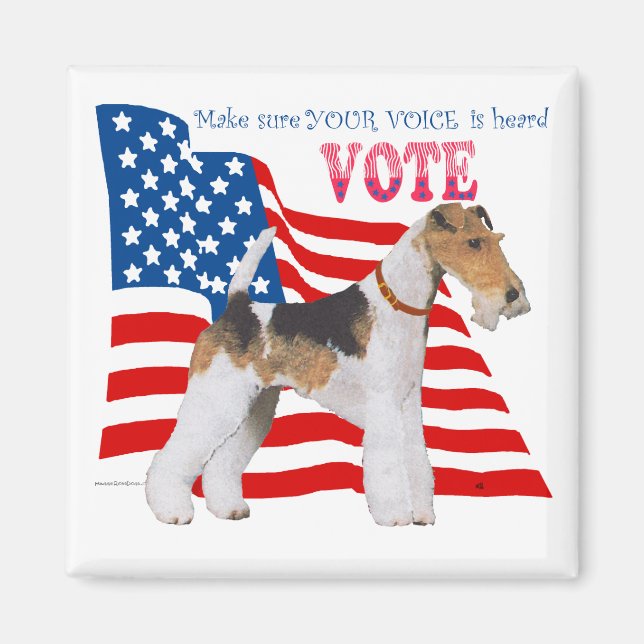 Wire Fox Terrier STIMME Magnet (Vorne)
