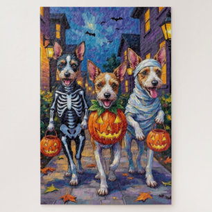Wire Fox Terrier Trick-or-Treating Halloween