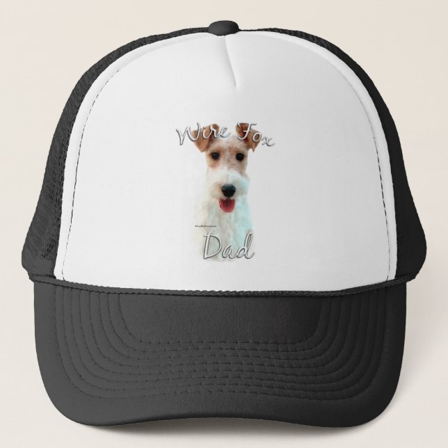 Wire Fox Terrier Vater 2 Truckerkappe (Vorderseite)