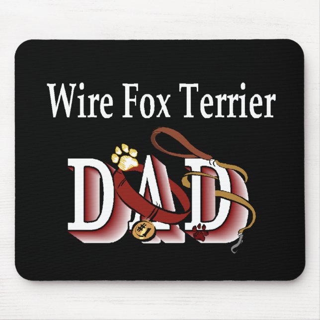 Wire Fox Terrier Vater Geschenke Mousepad (Vorne)