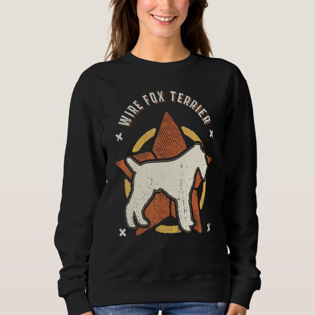 Wire Fox Terrier Vintage Retro Classic Dog Sweatshirt (Vorderseite)