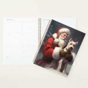 Wire Fox Terrier Weihnachtsmann Festliches Weihnac Planer