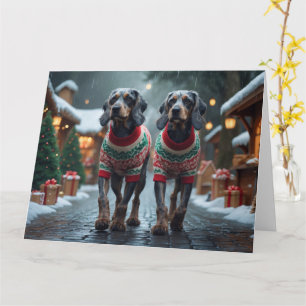 Wired Haired Pointing Griffon Hunde Weihnachtsschn Karte