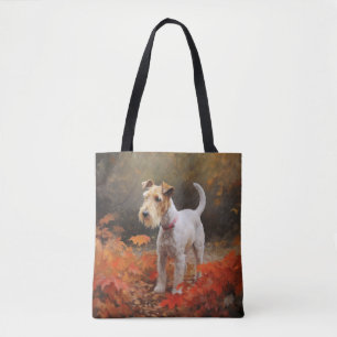 Wirefox Terrier im Herbst Leaves Fall Inspiriert Tasche