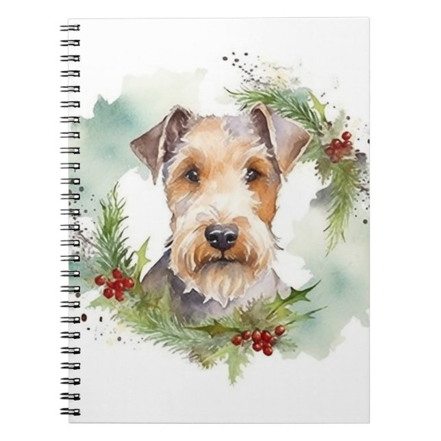 Wirefox Terrier Weihnachtsfeiertag Notizblock (Vorderseite)
