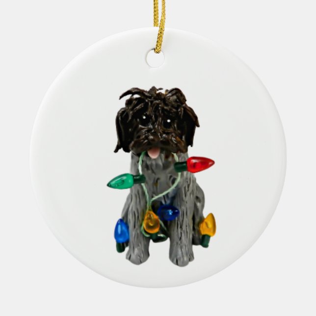 Wirehaired Pointing Griffon Ceramic Ornament (Vorne)