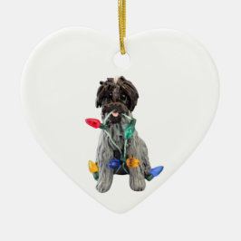 Wirehaired Pointing Griffon Ceramic Ornament