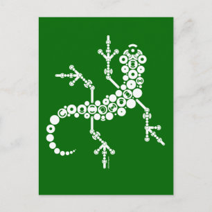 Wireless Gecko Postkarte