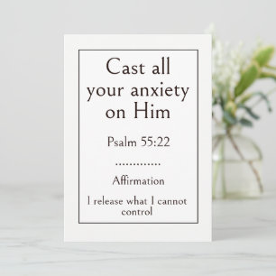 Wirf alle deine Angst auf Ihn, Psalm 55:22 Bibel Karte