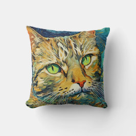 Wirf die Katze durch Kissen