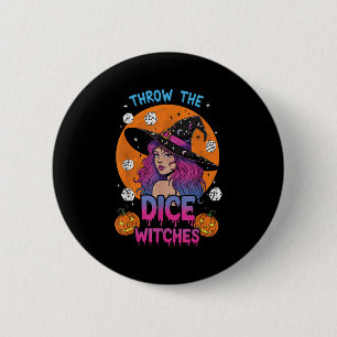 Wirf die Würfel Bunco Party Funny Halloween Button