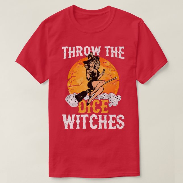 Wirf die Würfel Game Liebhaber Halloween Funny T-Shirt (Design vorne)
