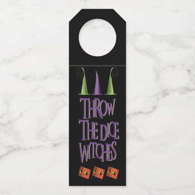 Wirf die Würfel Halloween Bunco Spaß Flaschenanhänger (Vorderseite)