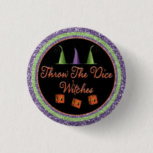Wirf die Würfel Halloween Sparkle Bunco Button