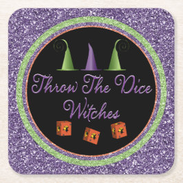 Wirf die Würfel Halloween Sparkle Bunco Rechteckiger Pappuntersetzer