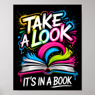 Wirf einen Blick in ein Buch Strassenkunst-Team Bu Poster