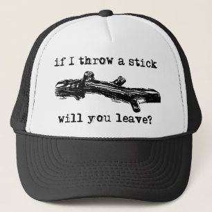 Wirf Einen Stock Lustiger Hut Humor Truckerkappe