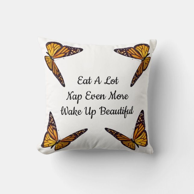 Wirf Kissen Monarch essen viel.. (Vorderseite)