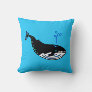 Wirf mich! Blauwale - Tierfreund - Natur - Kissen