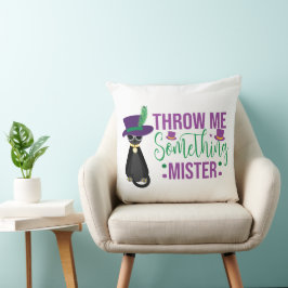 Wirf mir etwas Mister Mardi Gras Throw Kissen