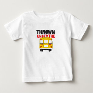 Wirf unter den Bus Gelben Schulbus lustiges Zitat Baby T-shirt