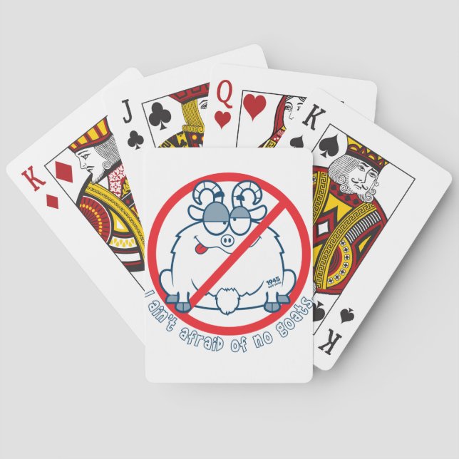 wirft Chicago-Ziegen-Shirt Spielkarten (Rückseite)