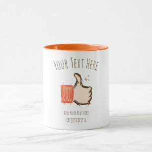 Wirft Emoji auf. Handgezeichnet. Anpassbare Vorlag Tasse