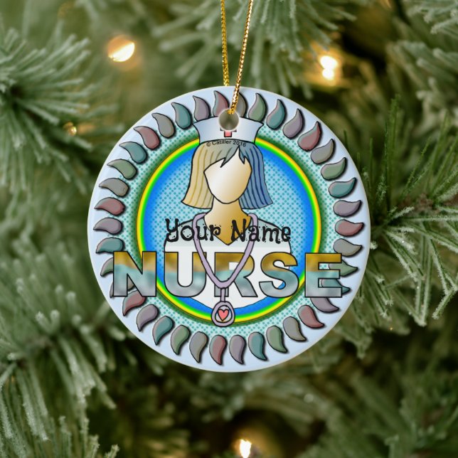 Wirklich Coole Krankenschwester Keramik Ornament (Baum)