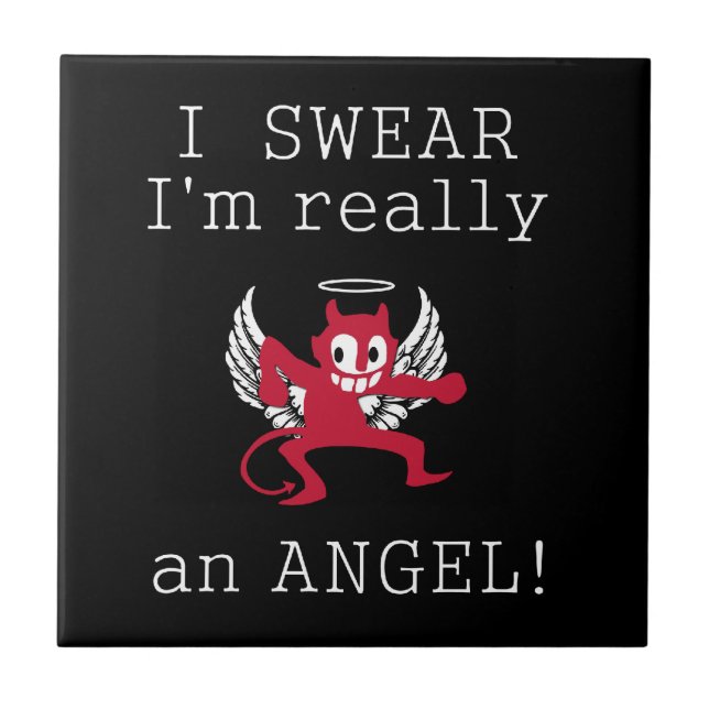 Wirklich ein Angel-Kachel Fliese (Vorderseite)