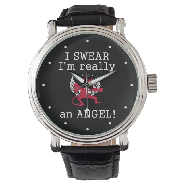 Wirklich eine Angel-Uhr Armbanduhr (Vorderseite)