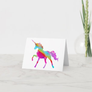Wirklich farbenfrohe Einhorn Magische Kreatur BLAN Karte