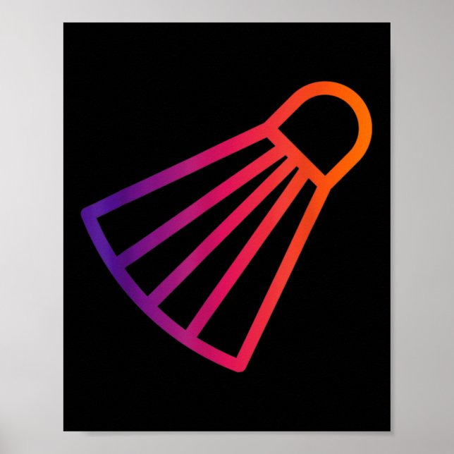 Wirklich gerne Badminton Federball 6  Poster (Vorne)