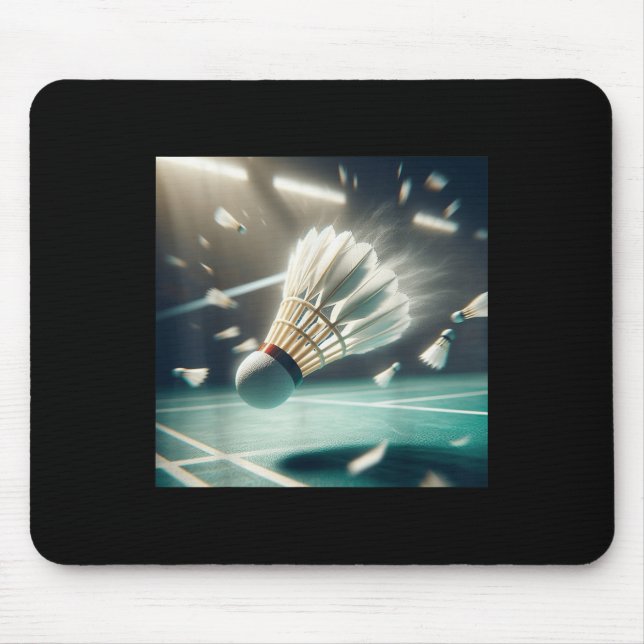 Wirklich gerne Badminton-Shuttle-Birdie  Mousepad (Vorne)