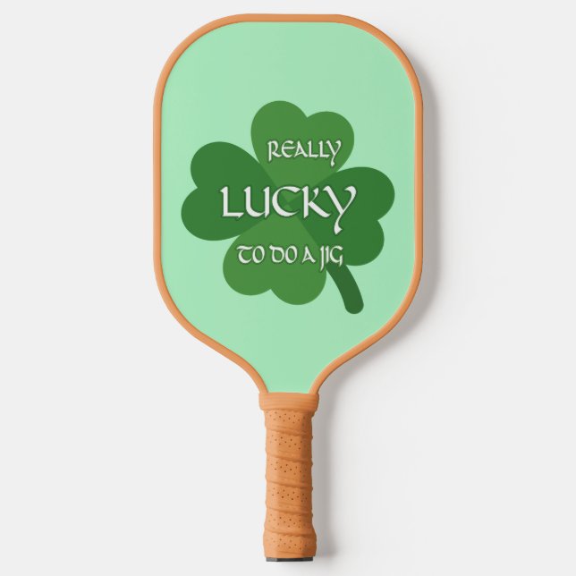 Wirklich glücklich, einen Jig zu machen Pickleball Schläger (Vorderseite)